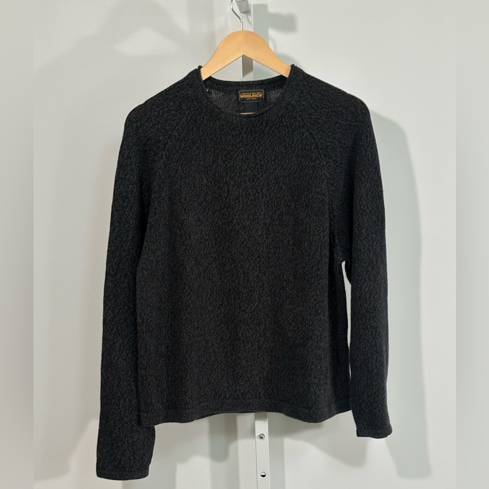 Woolrich Women’s Blue Gray Textured Knit Sweater Long Sleeve XL